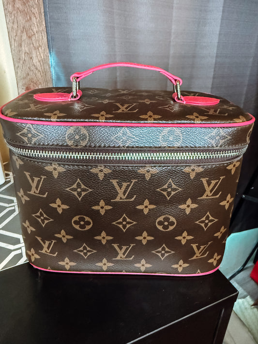 Large Pink Makeup Bag