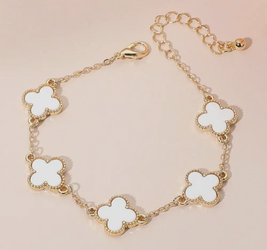 Gold&White Link Bracelet