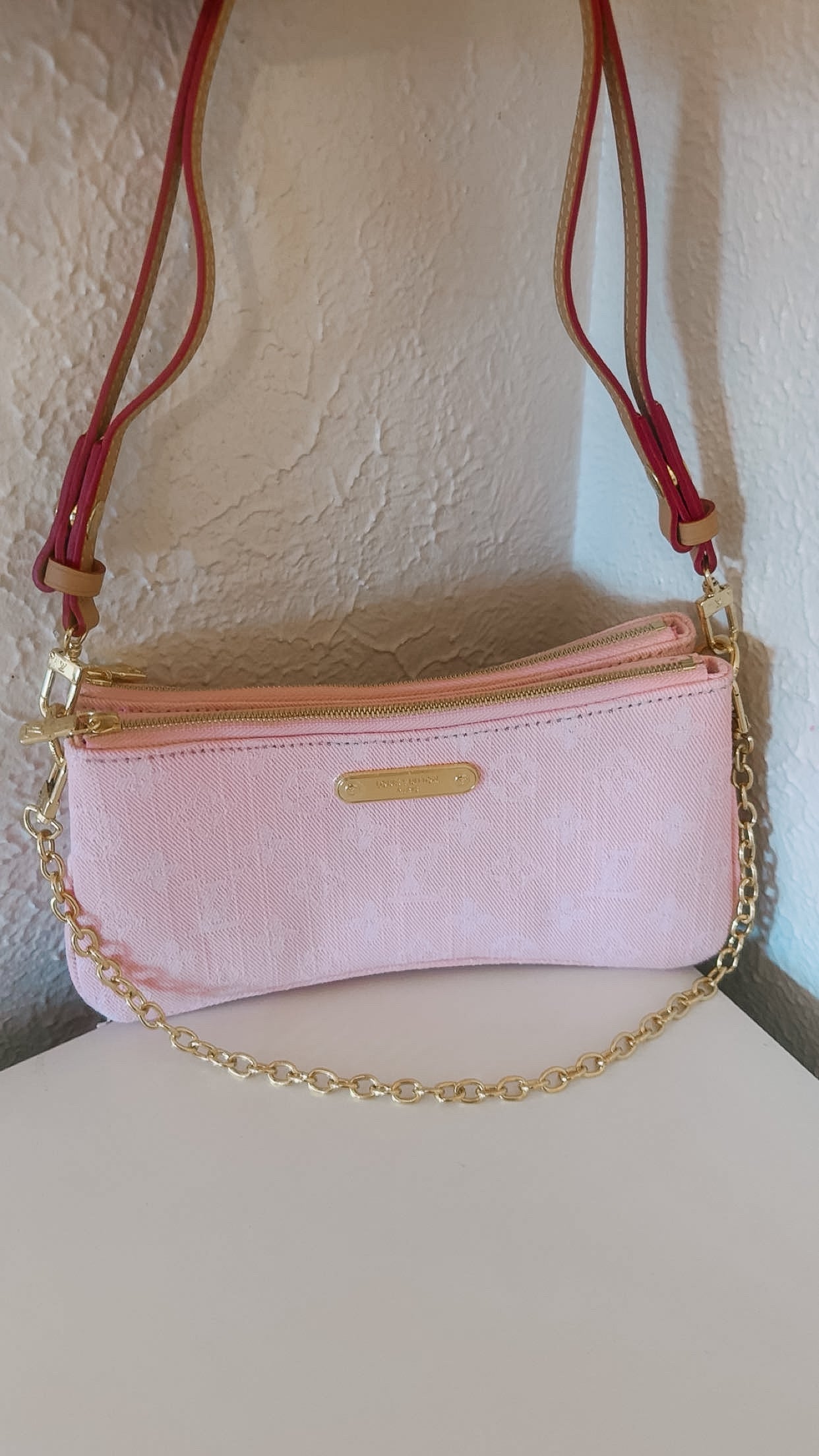 Pink Denim Purse