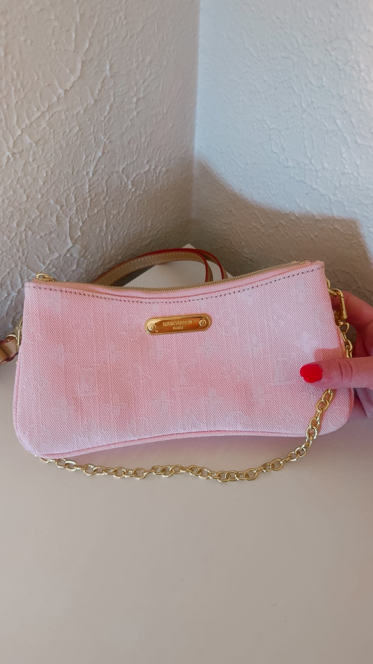 Pink Denim Purse